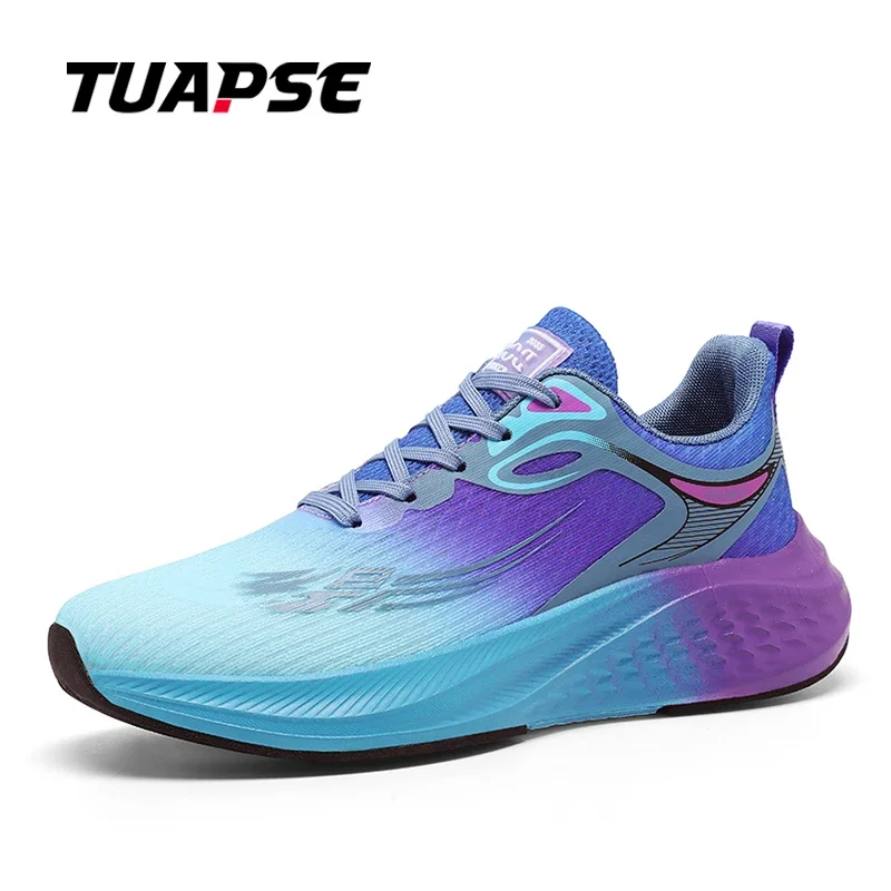 TUAPSE Men Running Sneaker Shoes Mesh Comfortable Breathable Men's Casual High Elasticity Sports Athletic Shoes Size 39-45