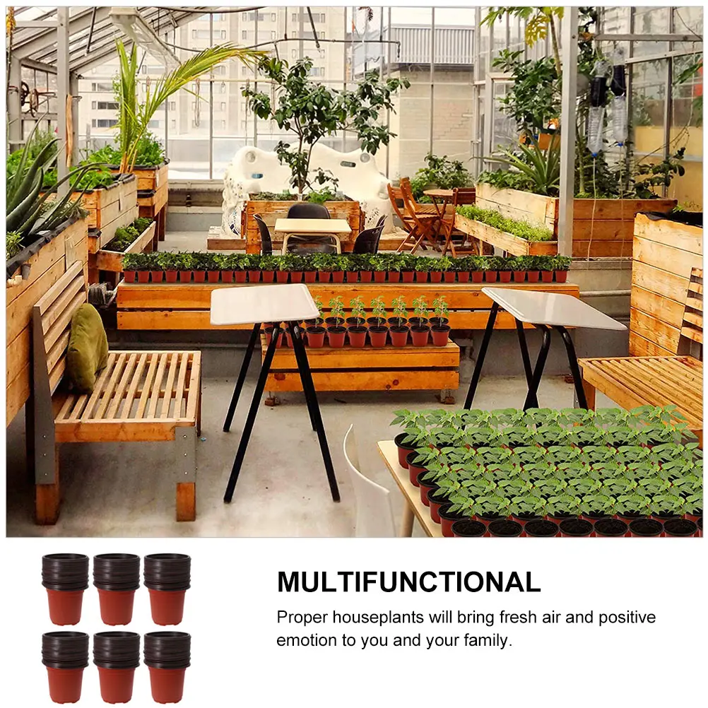 

150 Pcs Flower Pot Durable Plastic Flower Pots Plastic Garden Balcony Decorative Lightweight Hydroponics Plants Basin