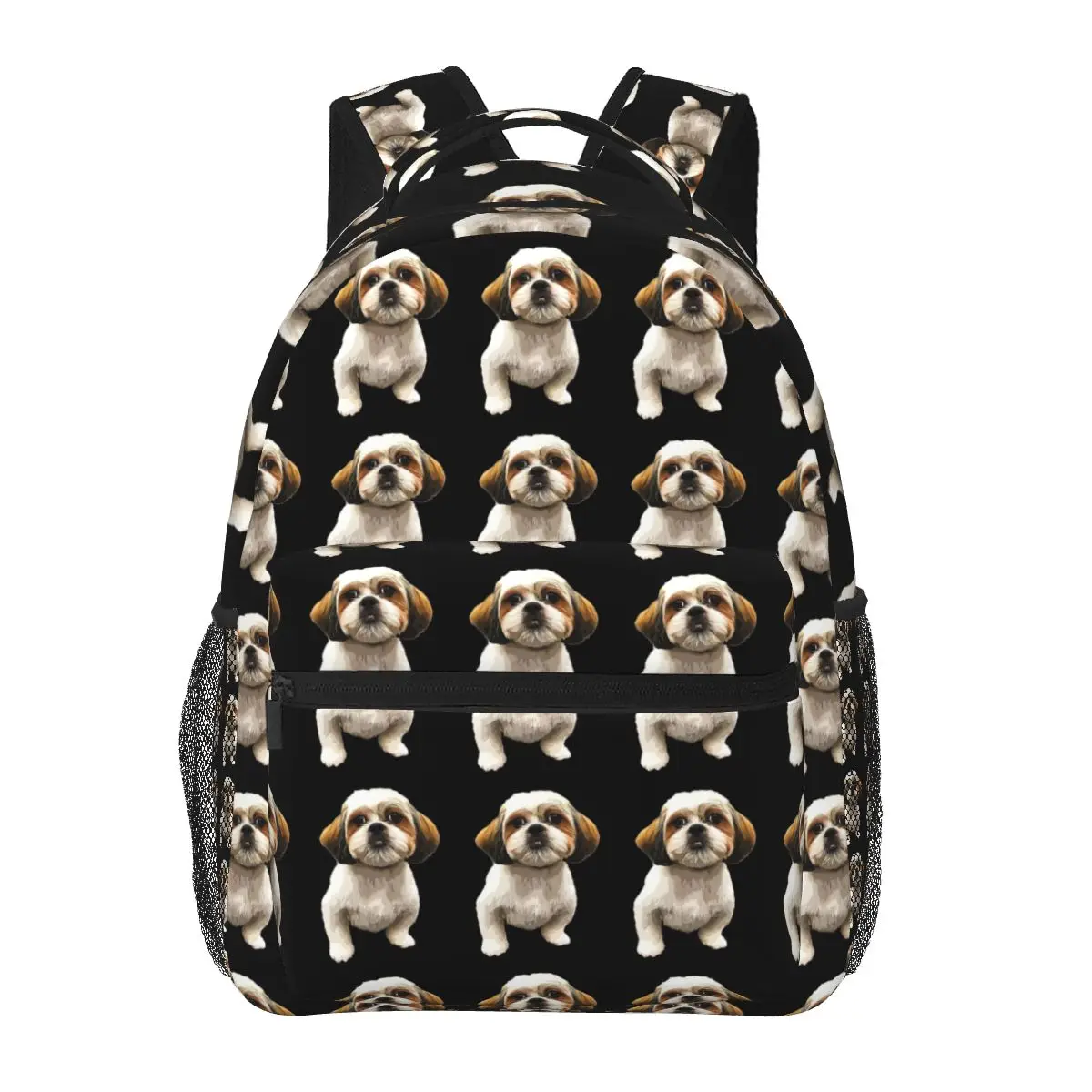 Shih Tzu Puppy Dog Backpacks Boys Girls Bookbag Students School Bags Cartoon Travel Rucksack Shoulder Bag Large Capacity