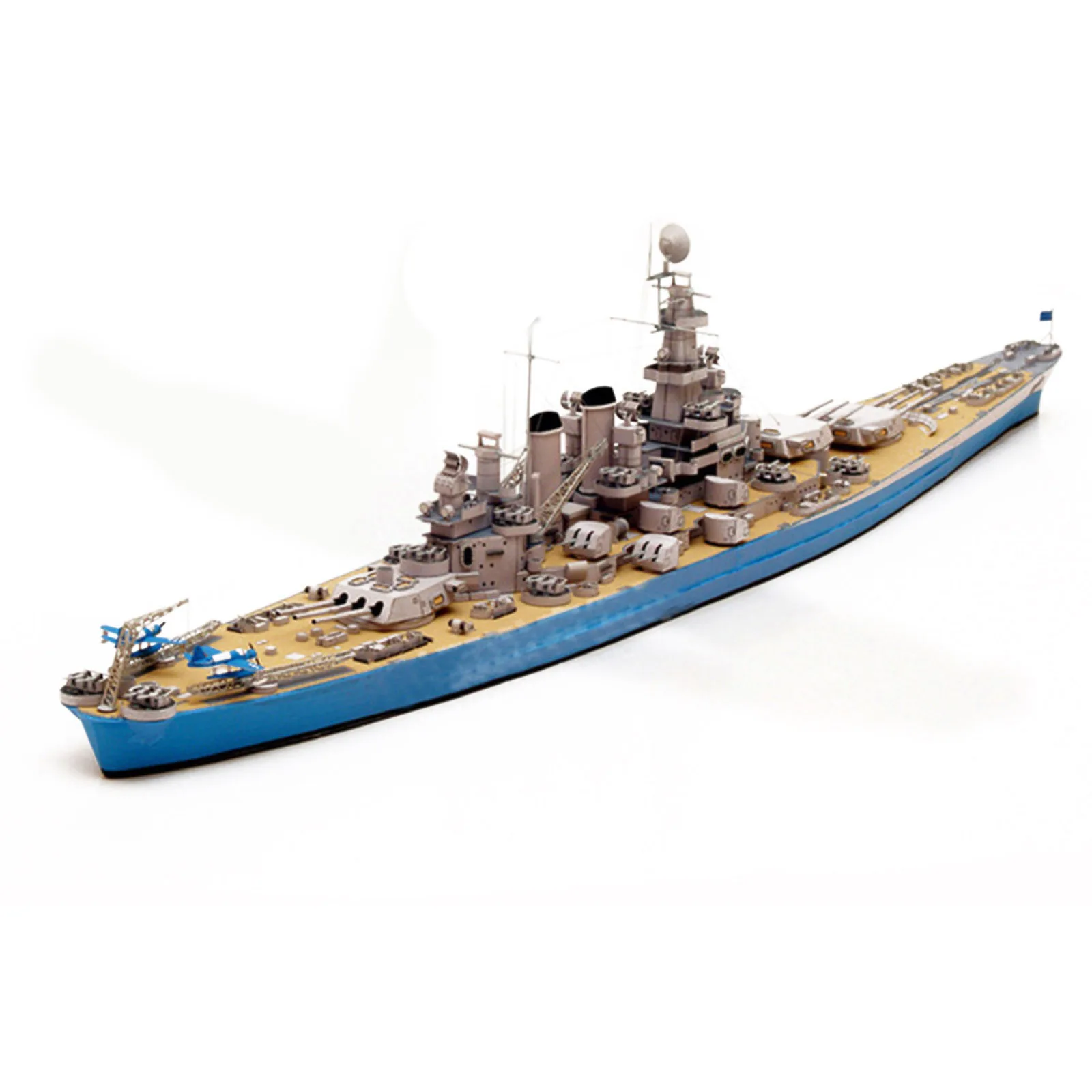 

Unassembled BB-55 Battleship Paper Model 1/400 Scale US NAVY BB-55 Battleship 54cm/21in Paper Model Military Craft DIY Kit