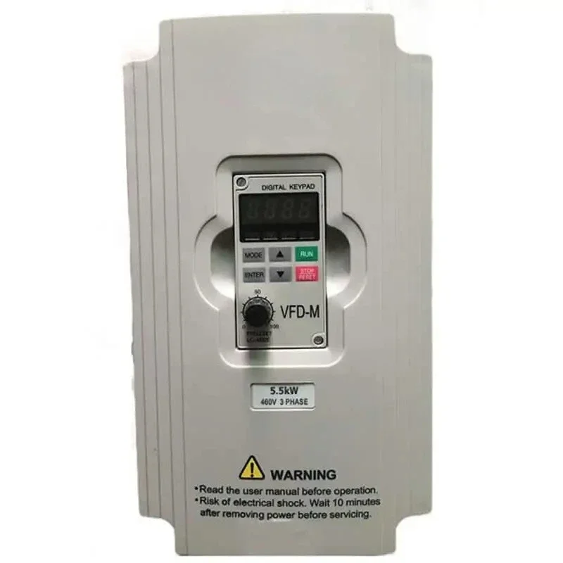 

Инвертор Delta 5,5 кВт VFD055M43A 3-фазный 380–460 В Номинание 13 А 100% новый инвертор серии VFD мощностью 5500 Вт с различной скоростью привода двигателя переменного тока