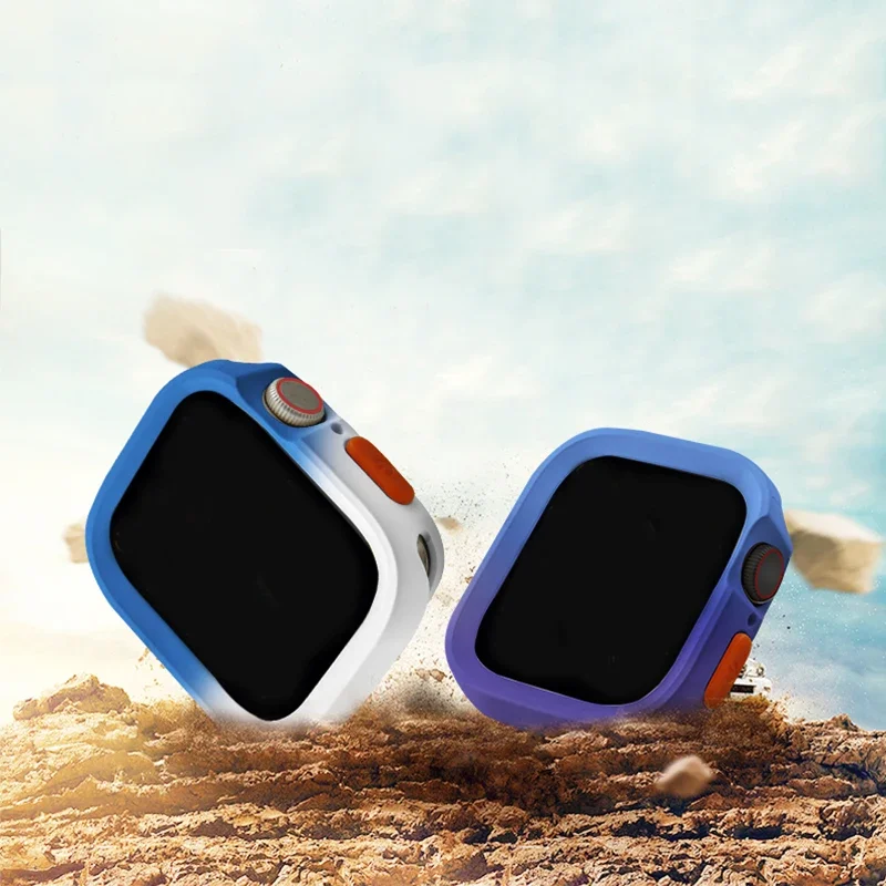 ناعم للساعة ، بدون غطاء واقي للشاشة ، ممتص للصدمات لسلسلة iWatch 9 ، 8 ، 7 ، 4 ، 5 ، 6 ، SE ، 45 ، مقاوم للصدمات ، 44 ، 41 Apple ، 40 أو