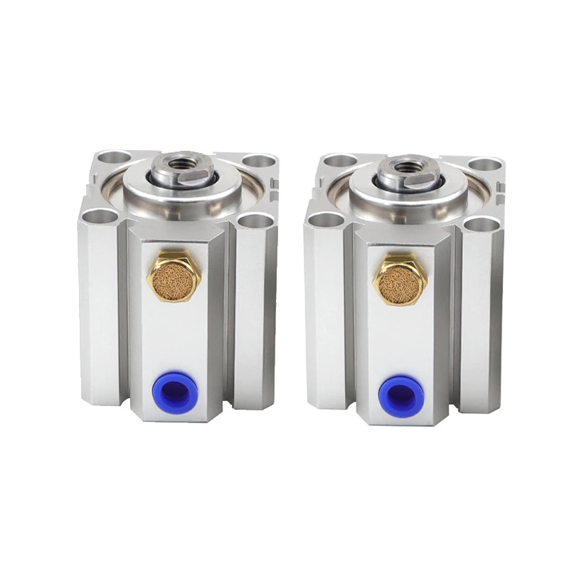 SSA20 25 32 40 50 63 Compact Single-Acting Pneumatic Air Cylinder 5/10/20/30/40/50/60/70/80/90/100mm Stroke