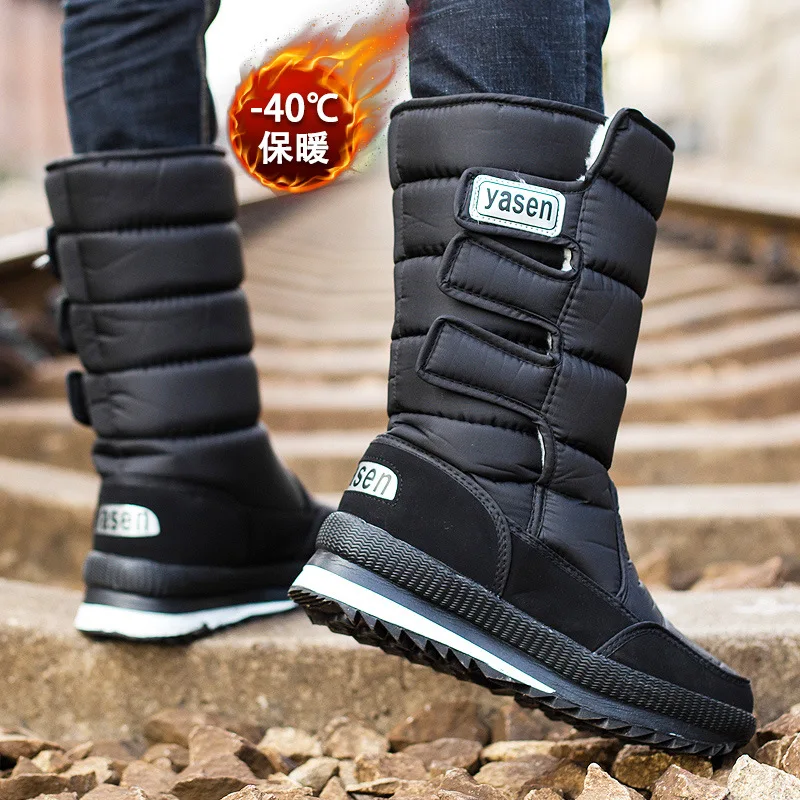2026New Winter Boots Men Women Snow Boots Fashion Mid-calf Cotton Shoes Plush Warm Winter Boots for Men Women Botas Mujer Hombre