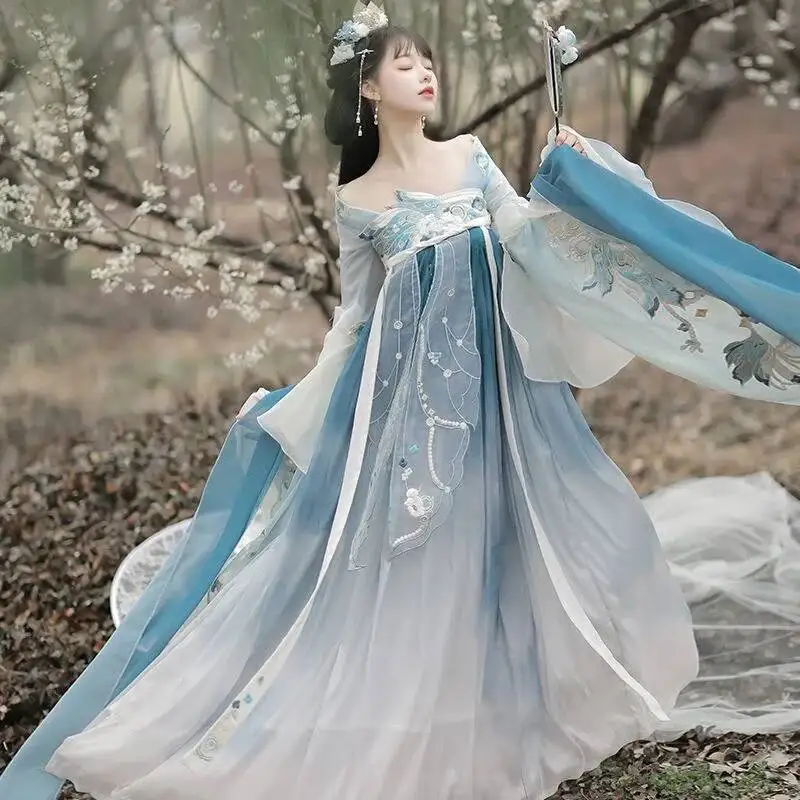 زي Chinoiserie Han زي لعب الأدوار للنساء، زي المسرح، زي الرقص هان، هدية عيد ميلاد رسمية لحفلة التخرج