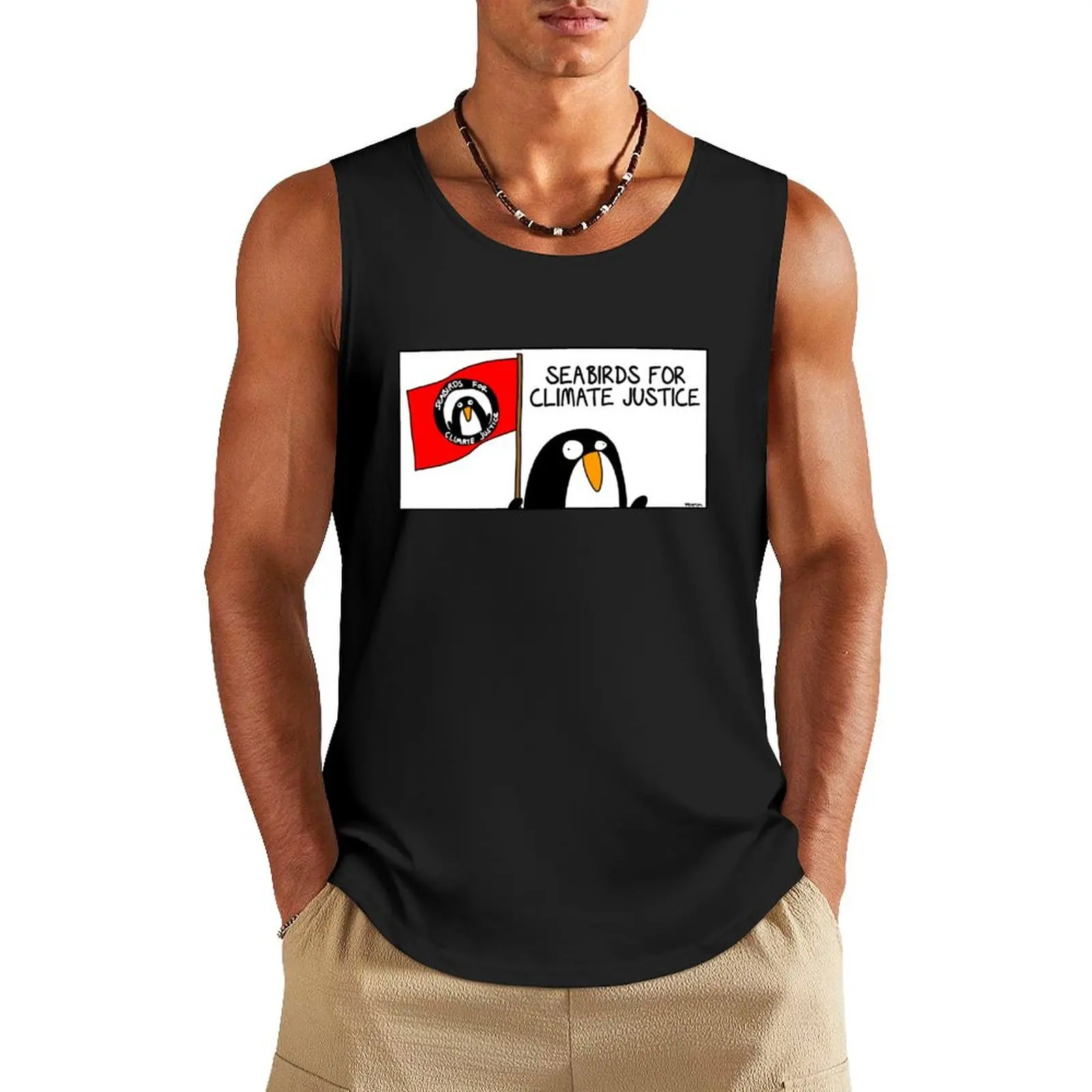 Seabirds for Climate Justice Tank Top t-shirt for man muscle t-shirt Gym t-shirt man