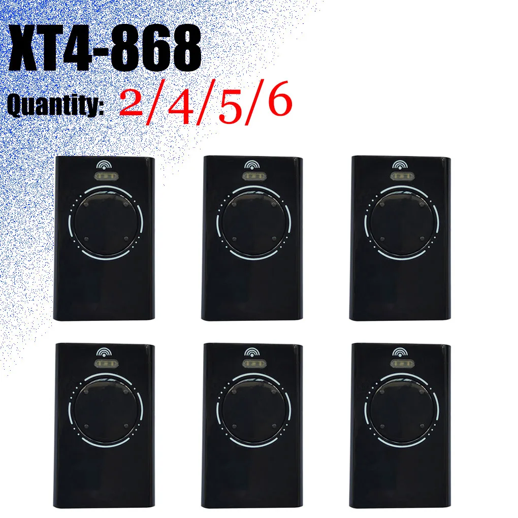 2-6PCS XT2 XT4 868  SLH LR 787005 787006 787009 787010 7870091 7870101 TML2 TML4 with Frequency 868Mhz Garage Door Remote