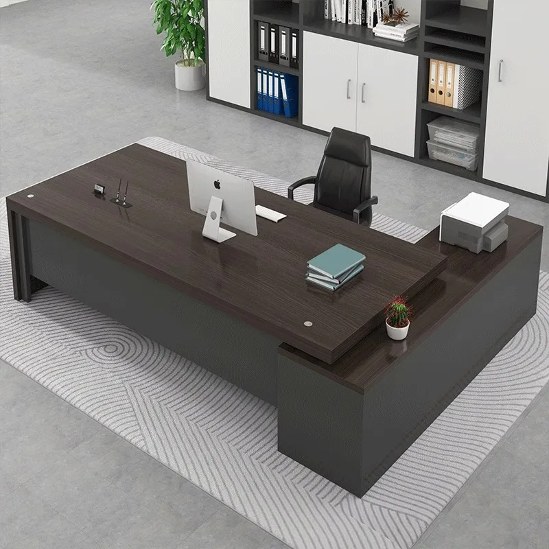 Boss desk simple with cabinet combination office manager supervisor president desk