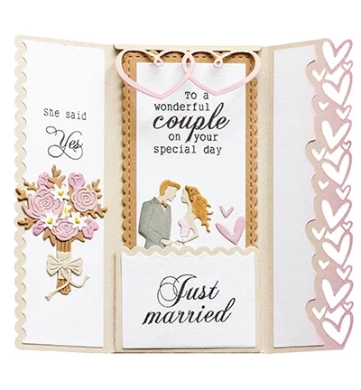 Heart Envelope Label Assortment Cutting Dies & Stamps & Stencil Scrapbook Diary Decoration Stencil Embossing Template DIY Greet view 2