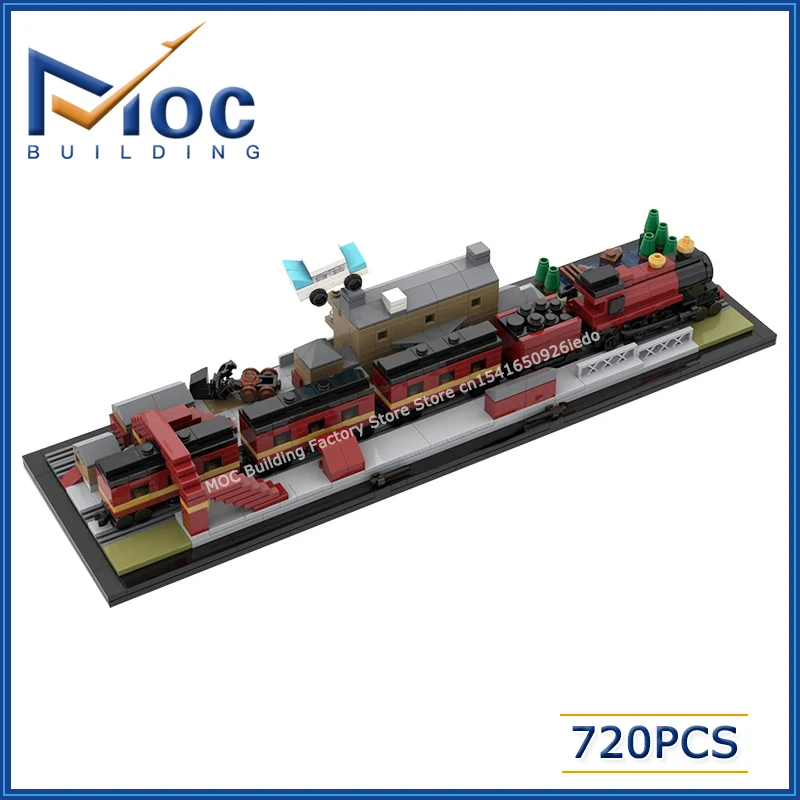 

MOC Building Blocks Classic Movie Series Express Arriving Station Architecture Model DIY Assemble Bricks Toys Collection Gifts