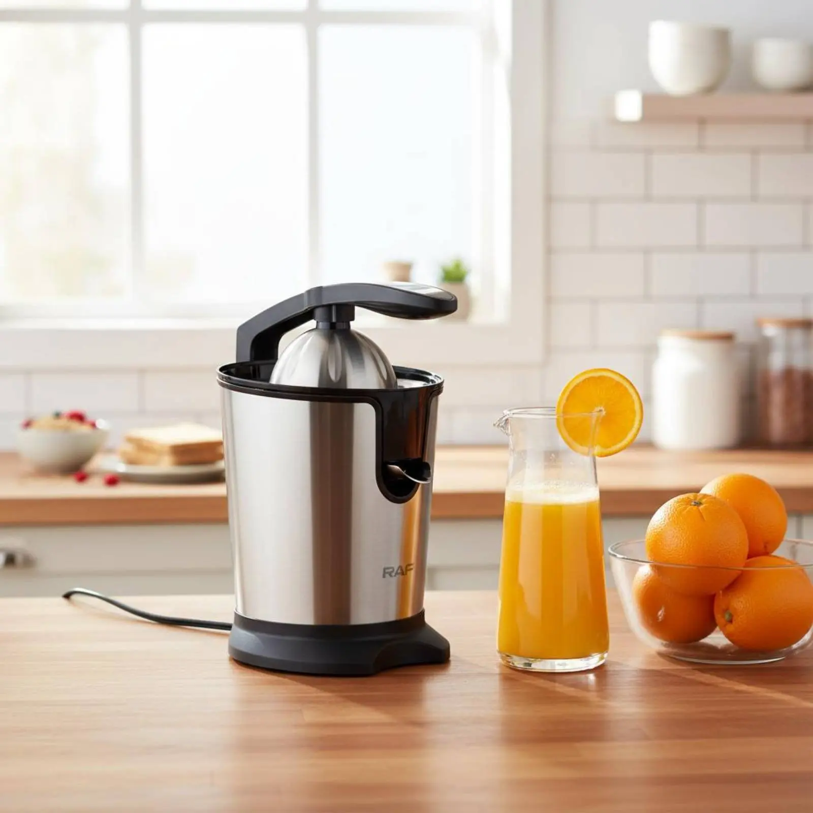 

Automatic Oranges Press Easy to Clean Electric Fruit Juicer Stainless Steel Oranges Juicer for Home Bar