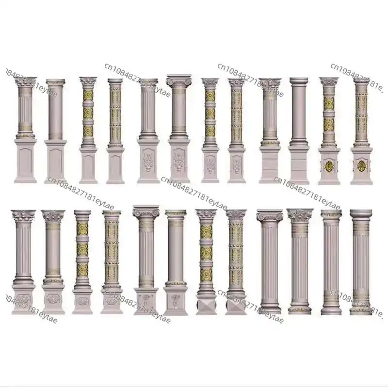 Roman Column Mold European-style Component Villa Gate Square Column Decoration Garden Building Cement Square Column Mold