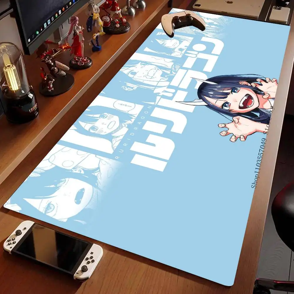 Ruri D-Dragon Manga Mousepad Non-slip Suitable For Office Computers Laptops E-sports Game Desk Mats XXL Keyboard