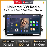 Junsun Car Radio For VW Volkswagen Seat Leon Passat B6 B7 CC Skoda Octavia Polo Golf 5 6 Touran Tiguan CarPlay Android Auto 2din