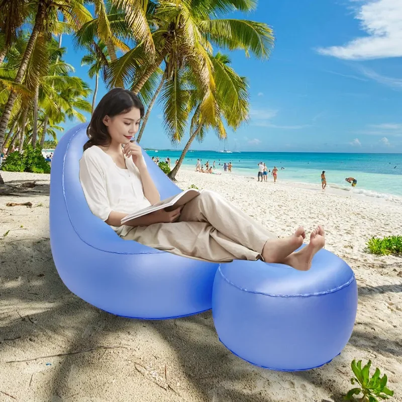 for PVC Inflatable Hemorrhoid Beauty Hip Stool Foldable Travel Seat Portable Air Cushion Chair for Outdoor Camping Home Use