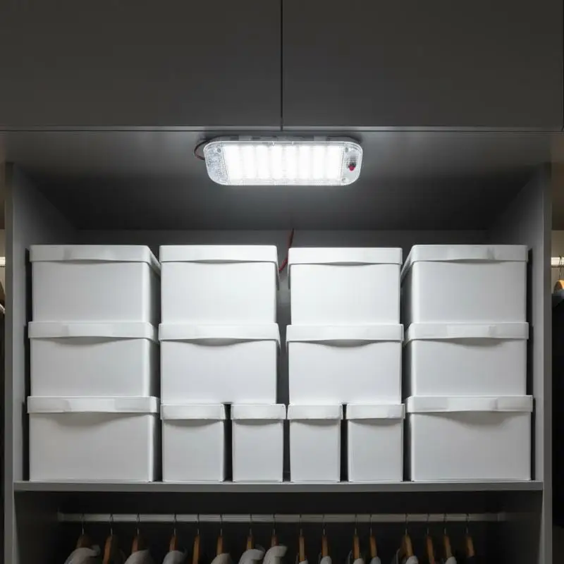 Wide Voltage 12-80V Car Interior LED Light Bar White Tube with Switch for RV Lorry Van Lighting