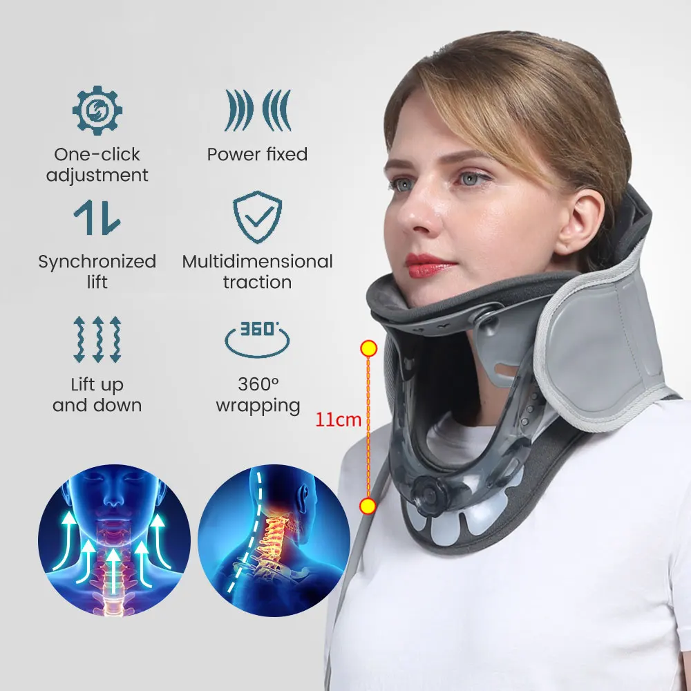Neck Traction Device Inflatable Cervical Vertebra Tractor Support Stretcher Posture Corrector Cervical Collar Stretch Neck Care