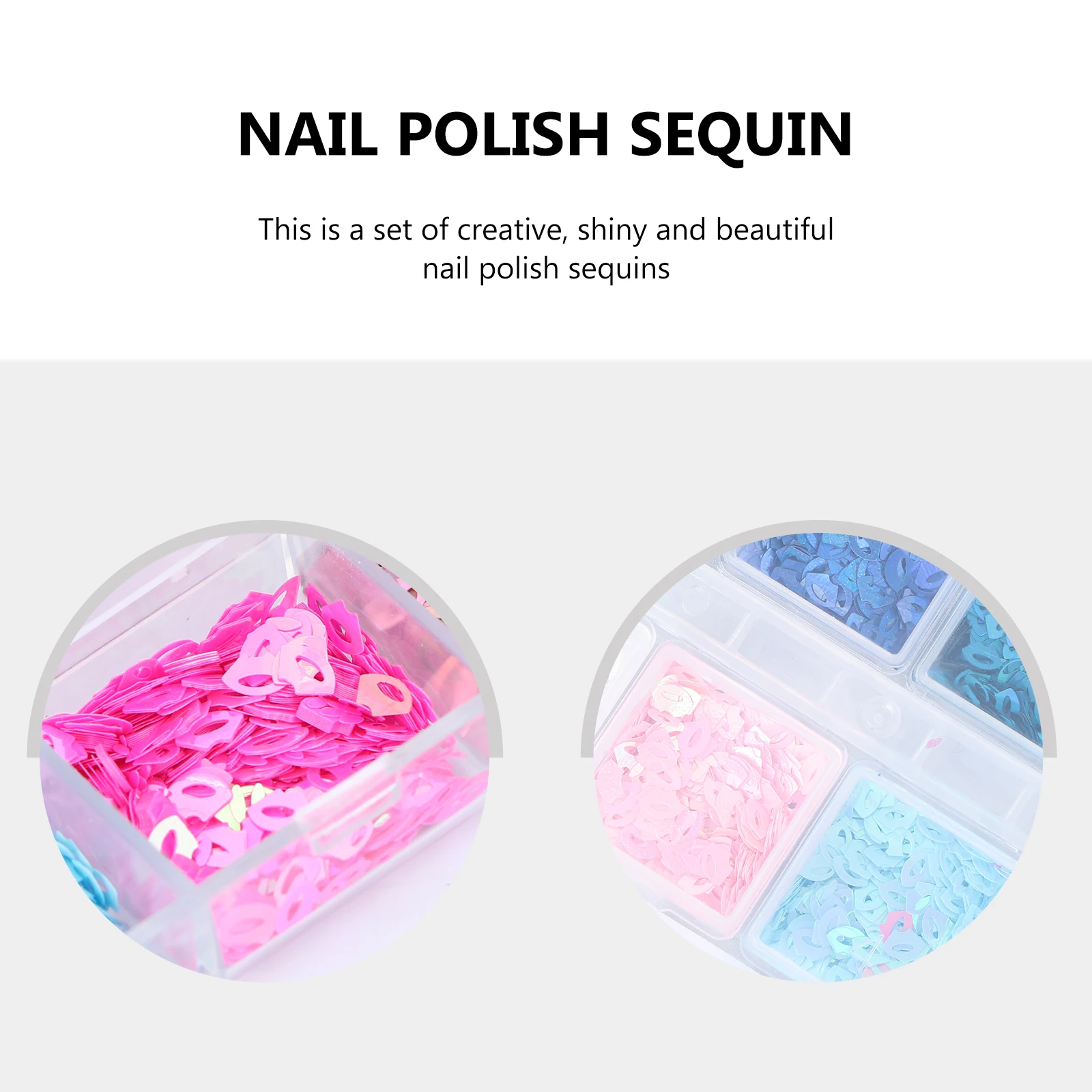 

2 Boxes Colores Nail Art paillette Sequins Nail Drill Ornament Manicure Paillettes Ornaments Lip Shape Design for Nail Art