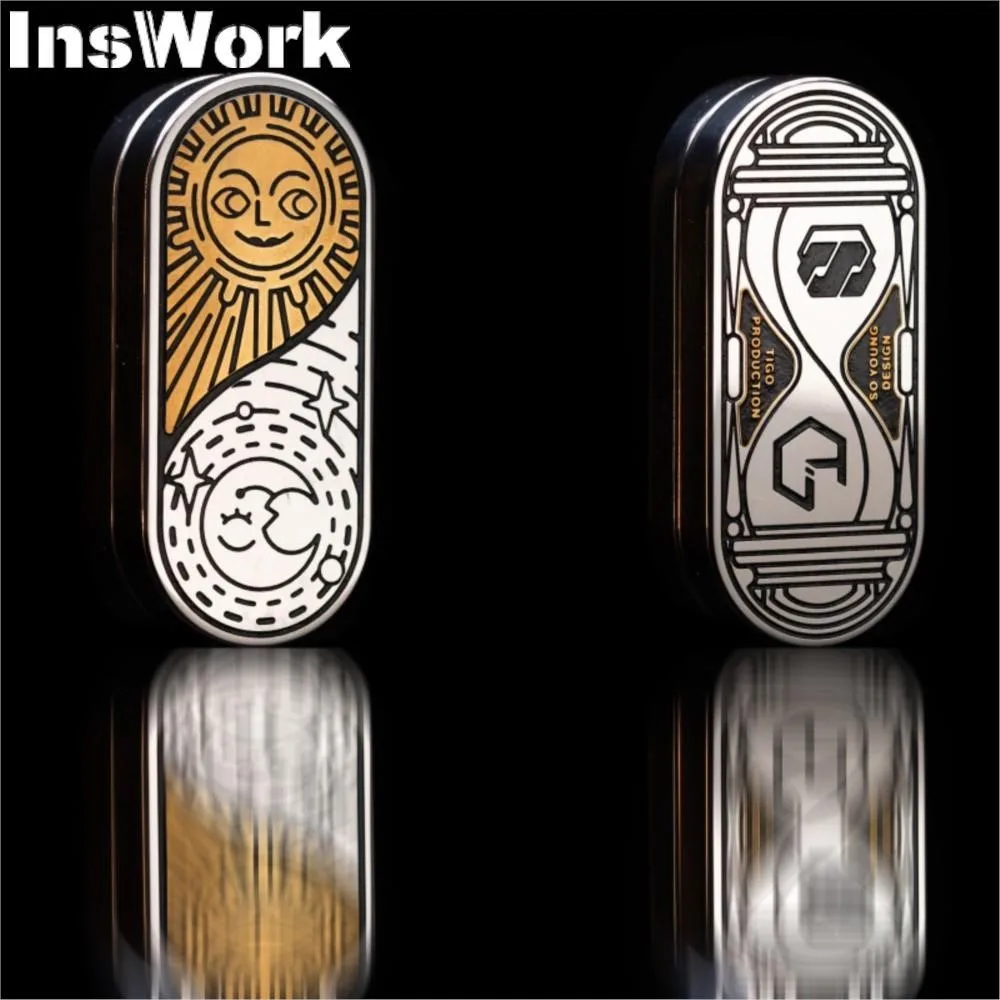 الأسهم LGEDC محفورة الشمس والقمر دفع المنزلق المعادن فيجيت المنزلق المغناطيسي اللعب الإجهاد اللعب