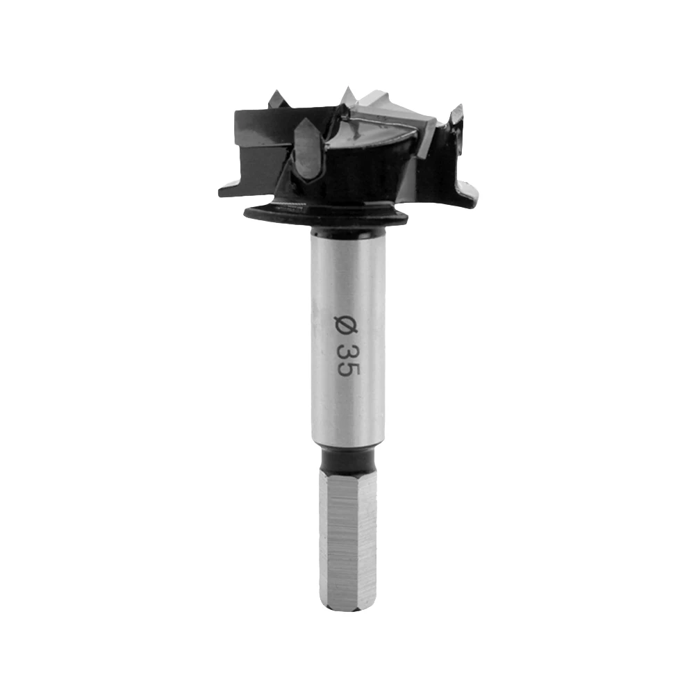 

35Mm 3 Blades Wood Bit Woodworking Hole Saw High Speed Steel Forstner Hole Cutter For Electric Bench Drill Magnet Drill 10Mm