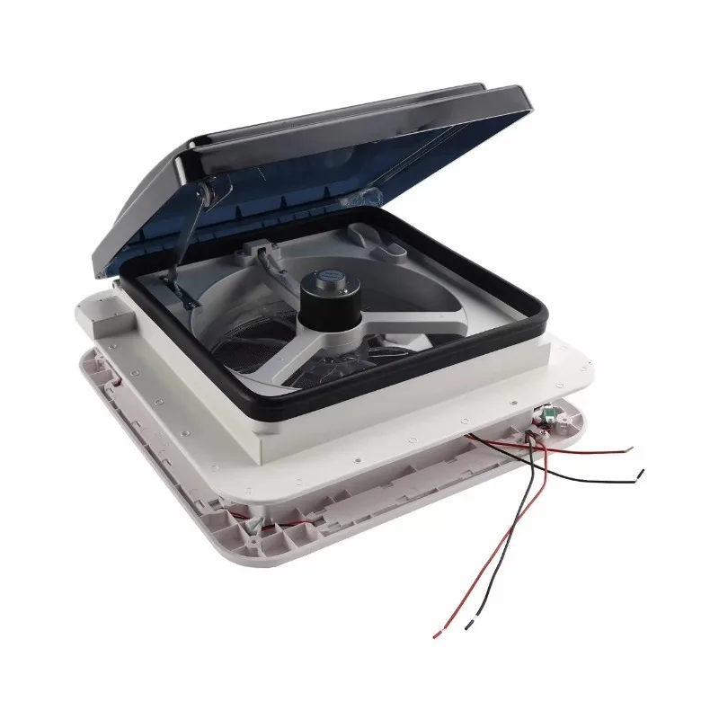 11'' 280mm 12V RV Roof Vent Fan Manual Control Smoked Lid Travel Trailer Motorhome Bathroom 8 CBM/Min ECE Certified