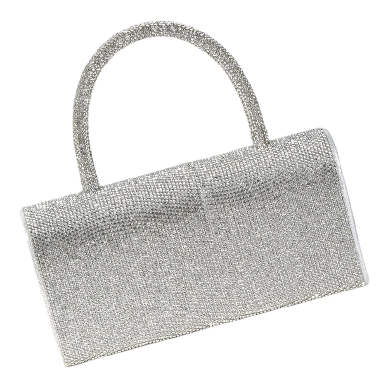 Glittering Shoulder Purse Rhinestones Evening Bag For Women With Crossbody Chain E74B