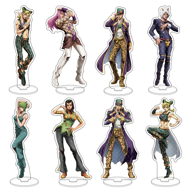 Anime JoJo Adventure Cute Cosplay Acrylic Figure Stand Model Plate Desk Decor Kids Toys Standing Sign for Friends Gifts