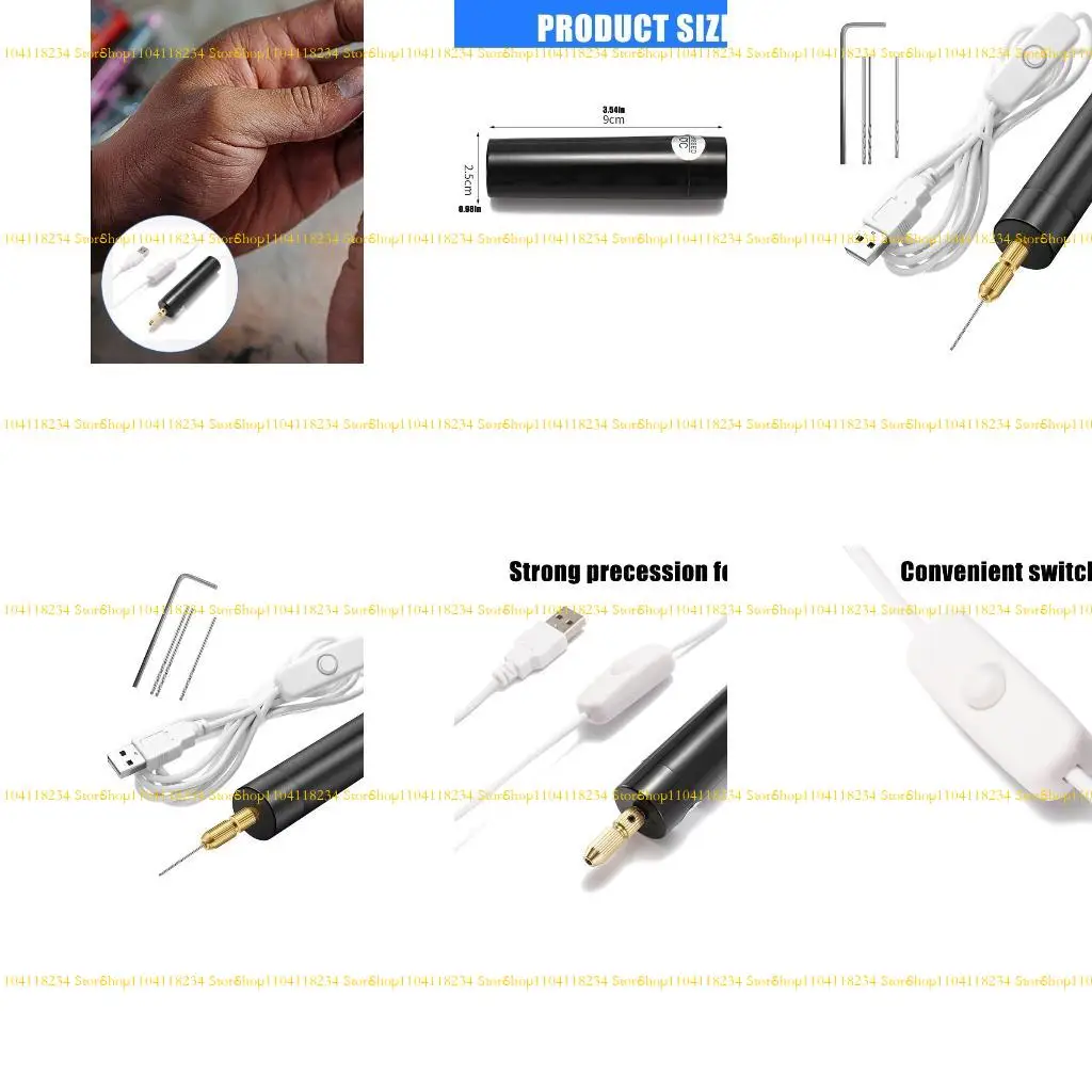 

P9FB Mini Drill Pen Electric Hand Drill Set for Jewelry Making Stone Plastic Resin Epoxy Resin Jewelry Craft Engraving
