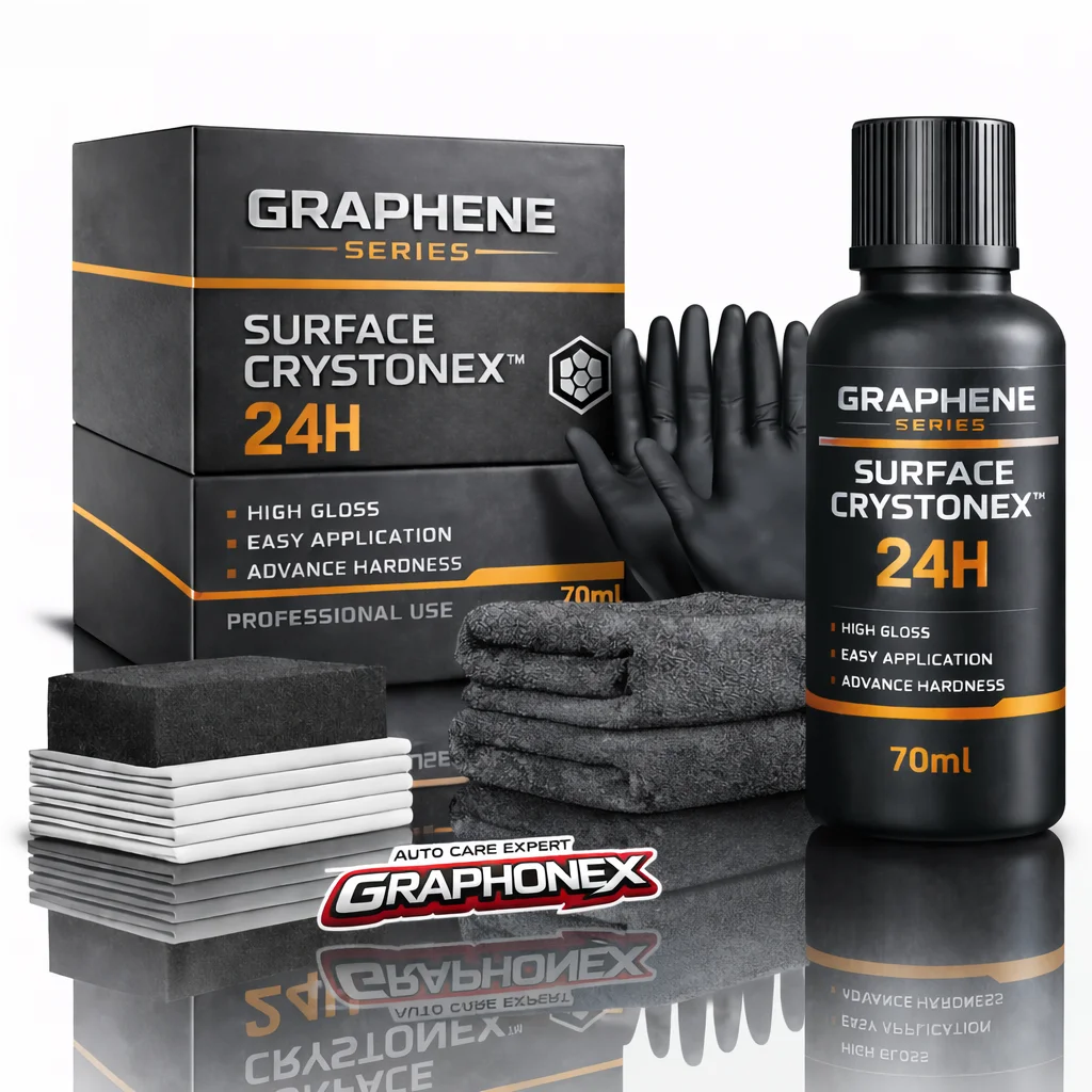

GRAPHENE Ceramic Coating 24H with Self Healing and UV Track Technology Car Detailing Professionals 10+ Years of Protection