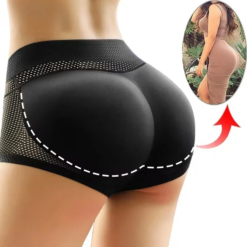 Women Padded Push Up Shapewear Panties Butt Lifter Shaper Fake Ass Buttocks Hip Pads Invisible Control Briefs Slimming Underwear