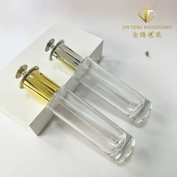 Yeni 50ml silindirik uçucu yağ şişe pompası damlalık şişe sıvı özü şişe kozmetik bottlespasparent itme şişeleri