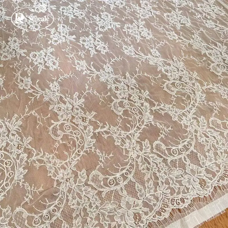 3M X 1.5M Handmade Rope Embroidered Lace Fabric, High End Dress, Wedding Dress, Bride's Clothing Accessories Fabrics for Sewing