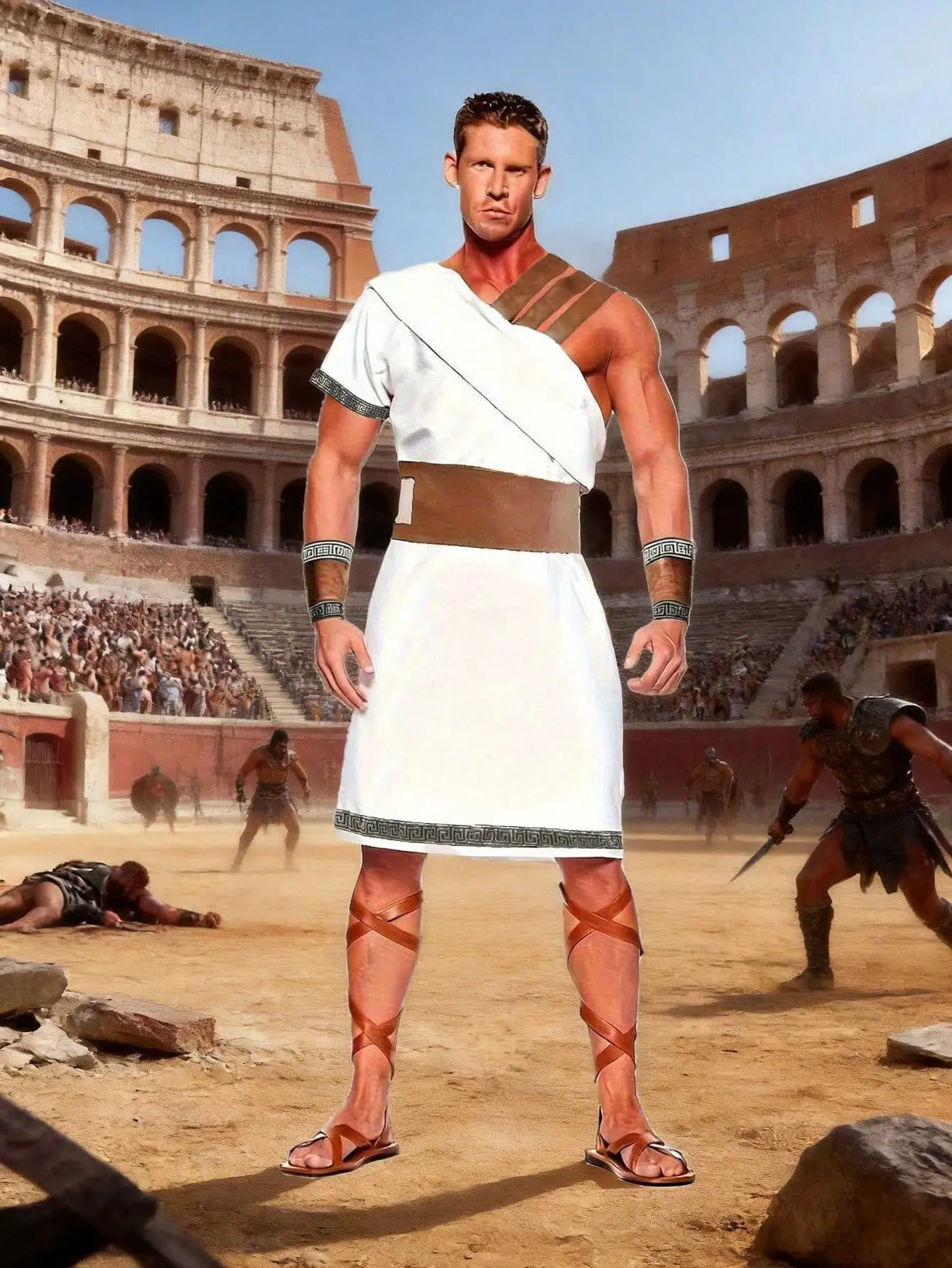 Adult Ancient Greek and Roman Warrior Robe Halloween Party Cosplay Roman Consul Gladiator Stage Performance Costume Male