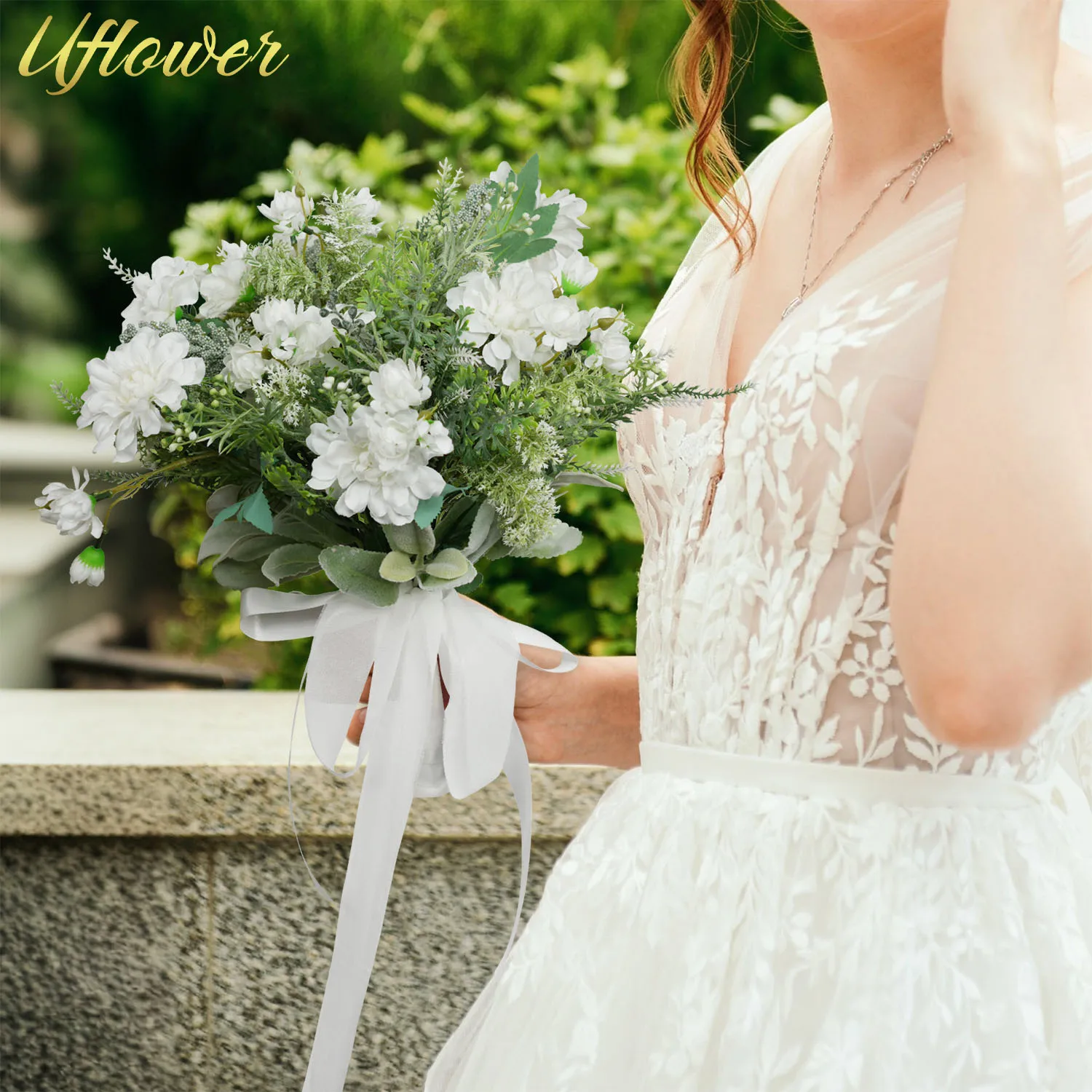 

Artificial Bridesmaid Bouquets Hydrangea Gypsophila Babys Breath Silk Flower Bouquet for Wedding Table Centerpiece Anniversary