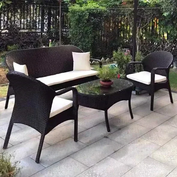 

Hot sales Outdoor furniture waterproof PE wicker rattan hotel villa patio outdoor garden sofa