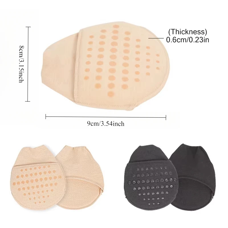 Silicon Half Feet Socks Soft Toe Socks Breathable Boat Sock High Heel Shoe Half Palm Foot Pad Soft Sponge Non Skid Half Sock image 6