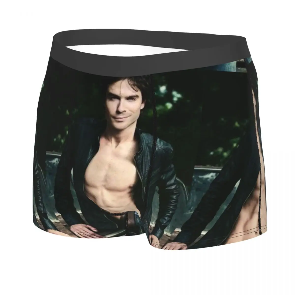 Custom Novelty The Vampire Diaries Boxers Shorts Underpants Male Stretch Ian Somerhalder Briefs Underwear