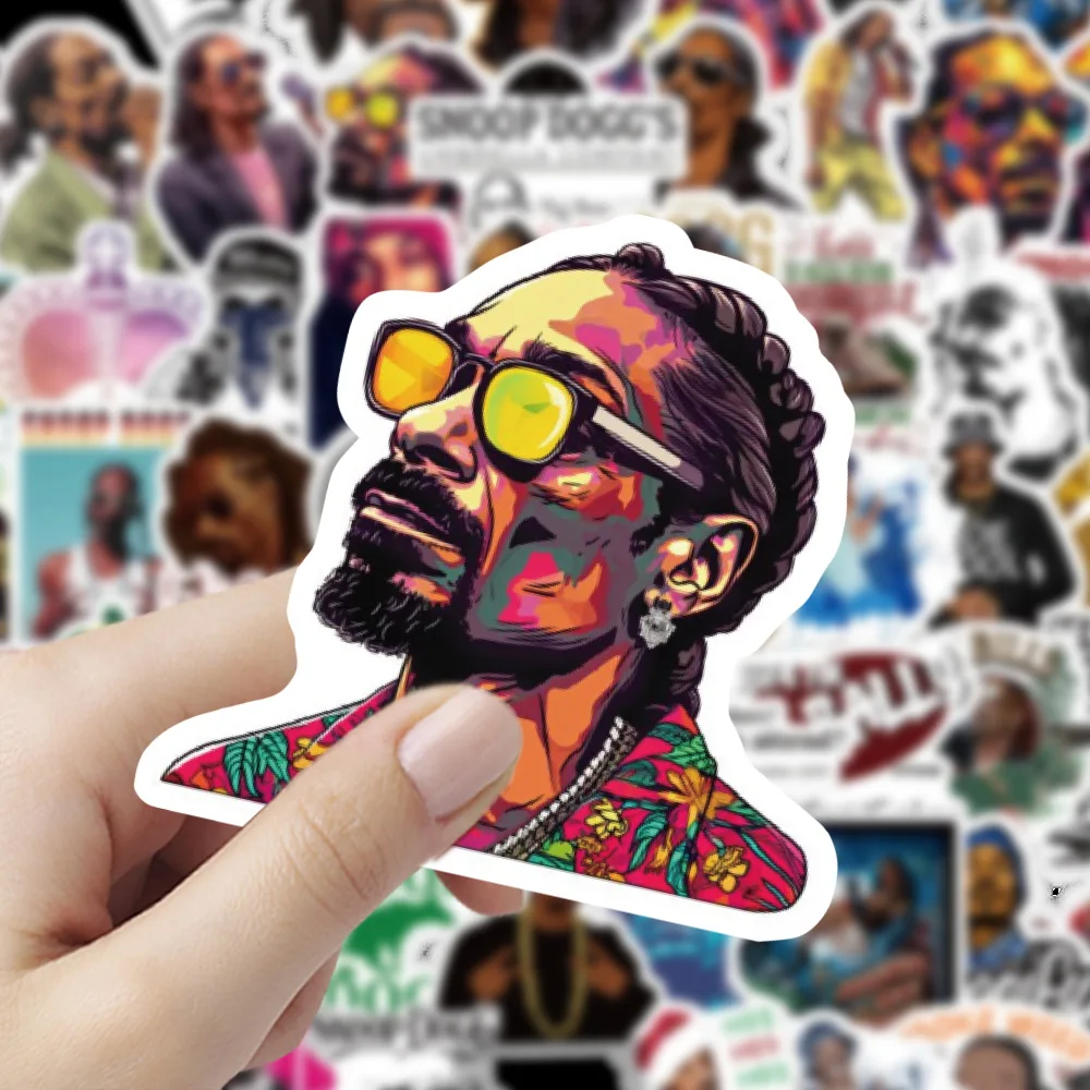 60Pcs Rapper Snoop Dogg Stickers Snoop Doggy Dogg adesivi fai da te Scrapbooking telefono bagagli Skateboard decalcomanie impermeabili