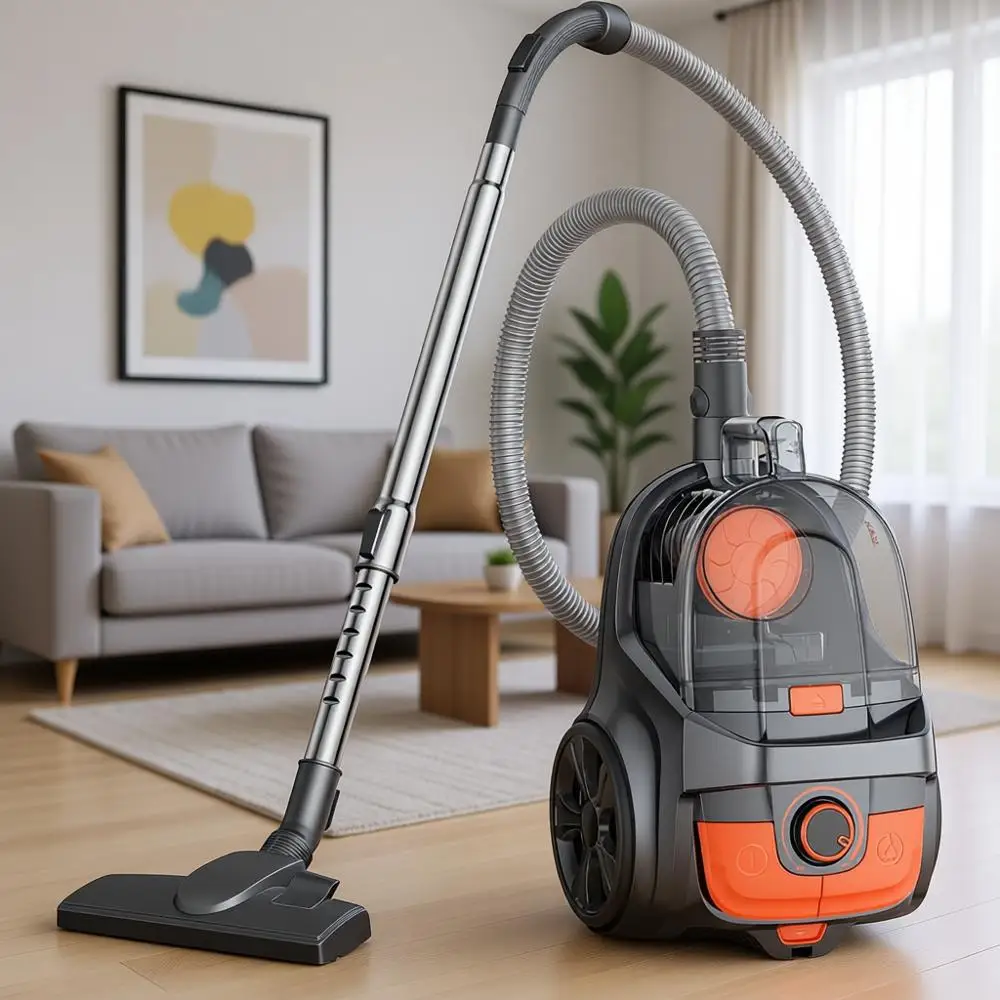 

1600W Powerful Canister Vacuum Cleaner with H13 HEPA Filter, Auto Cord Rewind, 4Qt Capacity, Suitable for Hard Floors, Carpets,