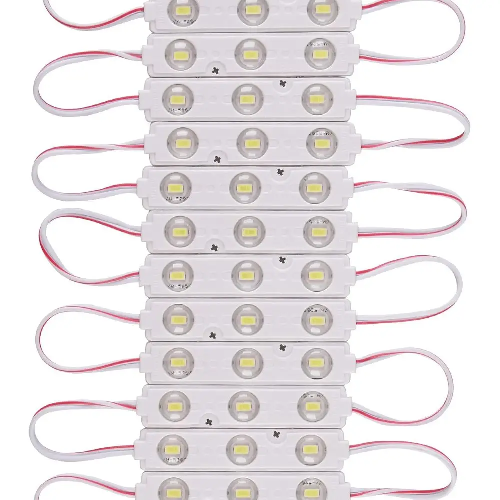 

LED ule 12V DC White 3 LEDs 6500K Daylight White 1W Waterproo Decorative or Advertising Signs Letter Sign with Tape Adhesive Bac