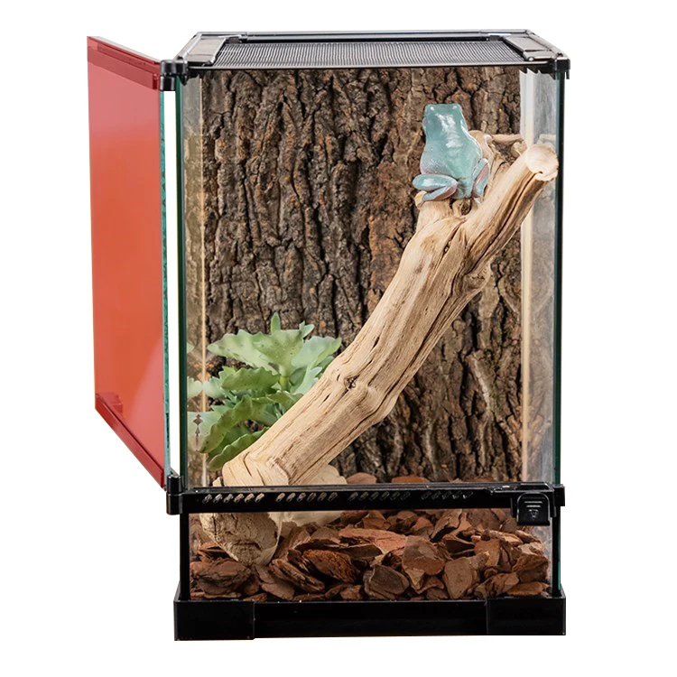 

Glass Reptile Tank Natural Cages Terrarium Enclosure Display Sliding Screen for Reptile Hamster Hedgehog Small Animals Snakes