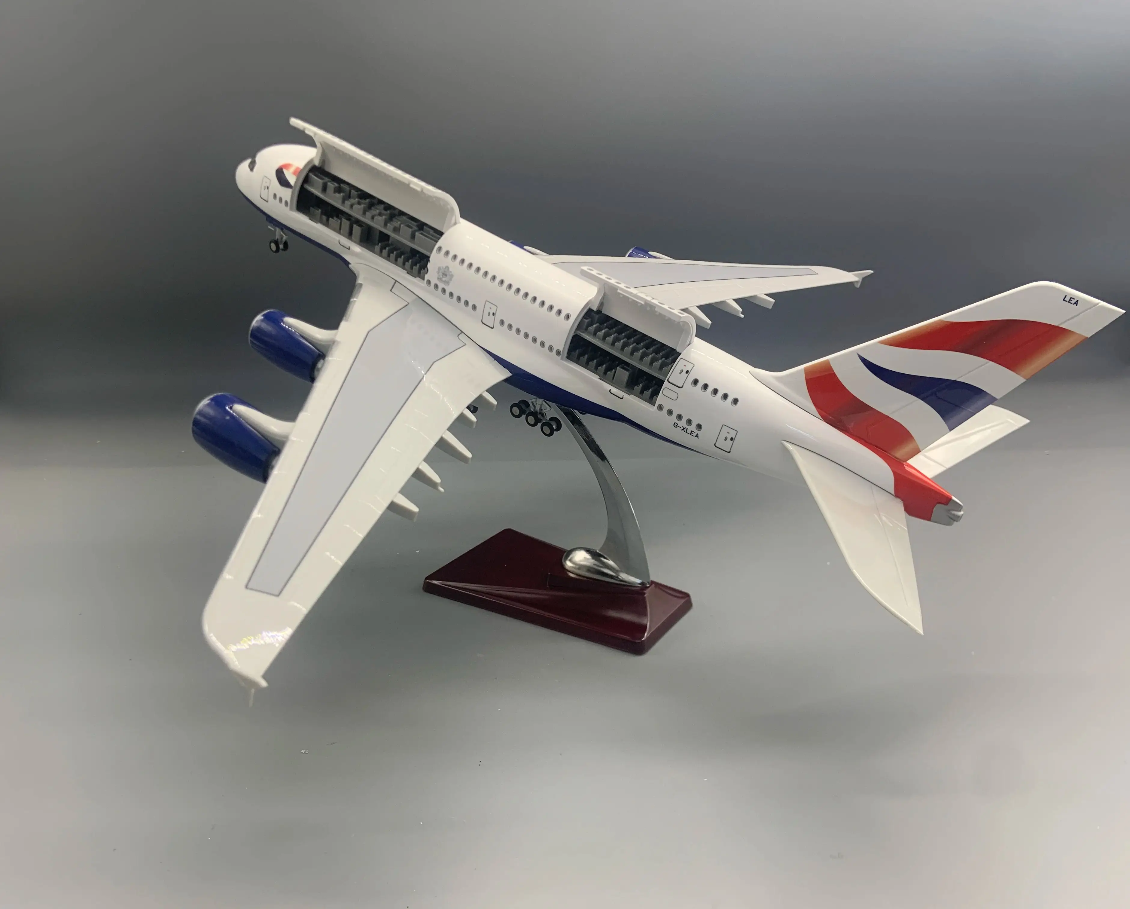 Diecast Aircraft A380 1:160 Scale 46cm Air British Plane Model Souvenirs Airplane Opening Door Plane Home Decor