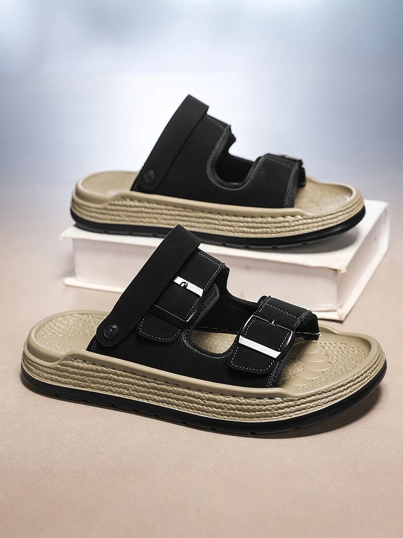 

Men's Sandals 2026 New Summer Outdoor Casual Sports Soft Bottom Driving Dual Purpose Beach Water Crossing Stream Beach Shoes
