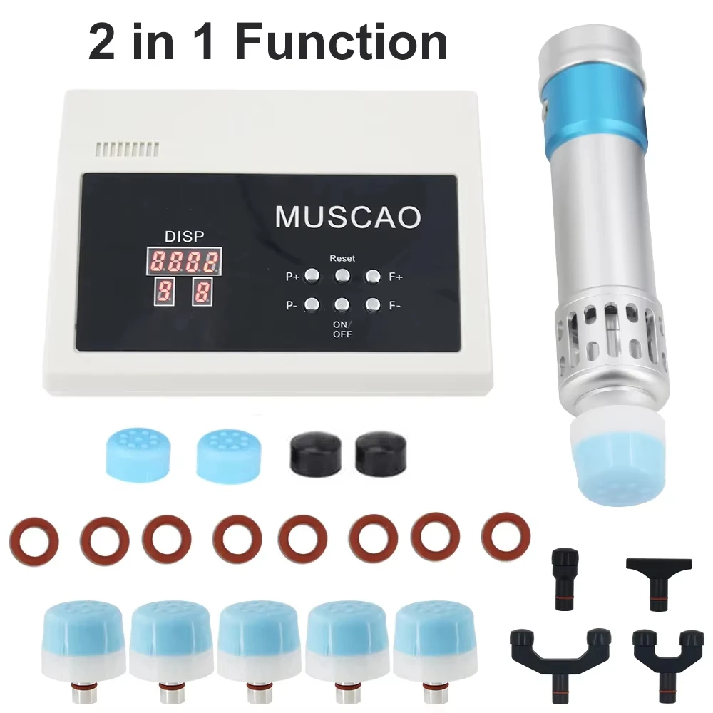 

Professional Shock Wave Massager 11 Heads Pain Relief Men ED Treatment 2 IN 1 Shockwave Therapy Machine Chiropractic Tool 2024