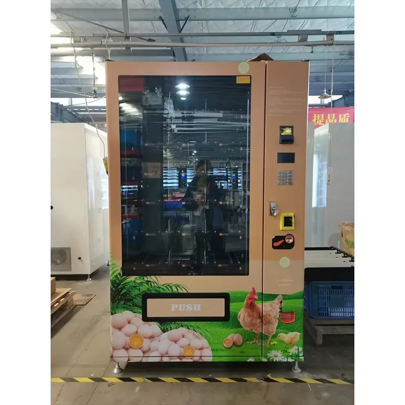 Máquina Expendedora de Huevos Personalizada con Sistema de Elevación y Refrigeración de Gran Capacidad. Puede Vender Alimentos Frescos Como Huevos