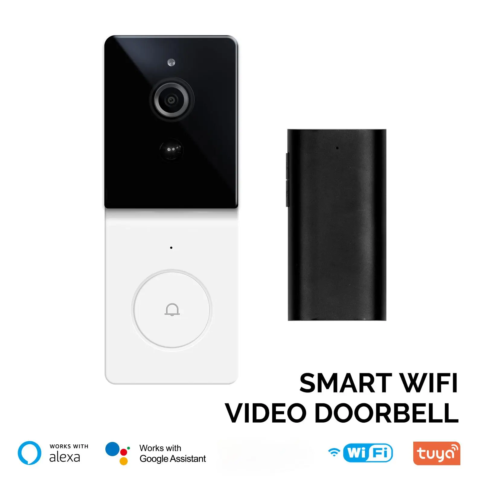 Tuya Smart WiFi Video Phone Doorbell Intercom HD Wifi Ring Door Bell Camera 200W pixels, 1080P resolution, PIR human motion