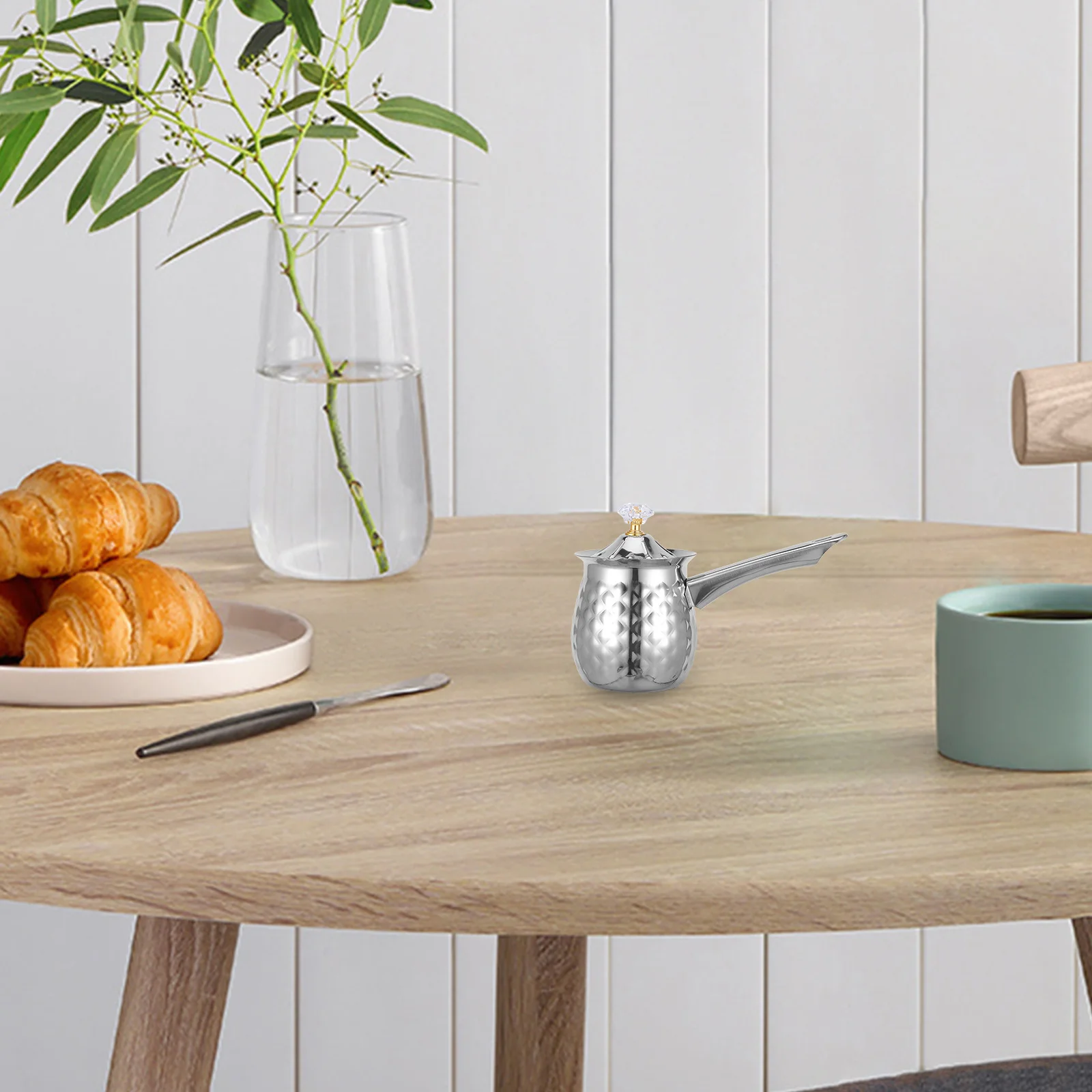 إبريق مزبد من الفولاذ المقاوم للصدأ 500 مللي كوب فني للحليب لأداة كابتشينو لاتيه ملحقات القهوة إبريق تبخير المطبخ #1