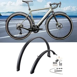 2x Road Bike Fenders Full Cover Mountain Bike Mud Guards Front Rear Mudguards for Bicycle Rain Dust Mountain Road Bike 700C