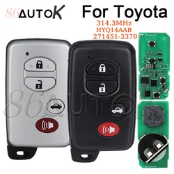 Remote Key 314.3MHz for Toyota Avalon Camry 2007-2010 for Corolla 2011-2014 Altis 2012 Fob 2714513370 271451-3370 E HYQ14AAB