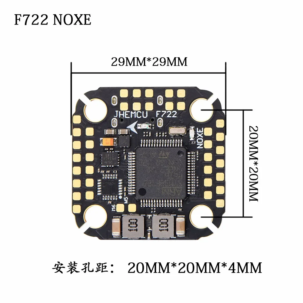 JHEMCU F722 NOXE Flight Controller Built-in Gyro Barometer OSD 16MB BlackBox Dual BEC 3-6S 20X20mm for RC FPV Freestyle Drone